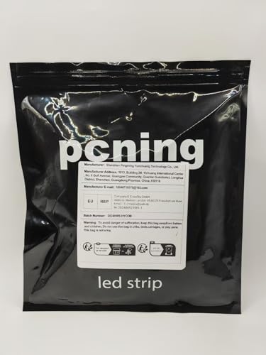 pcning COB LED Strip 10M Selbstklebend 230V Direktanschluss Sehr Hell IP67 Wasserdicht, 10 Meter LED Streifen Kaltes Weiss Lichtband (Kaltweiss, 10)