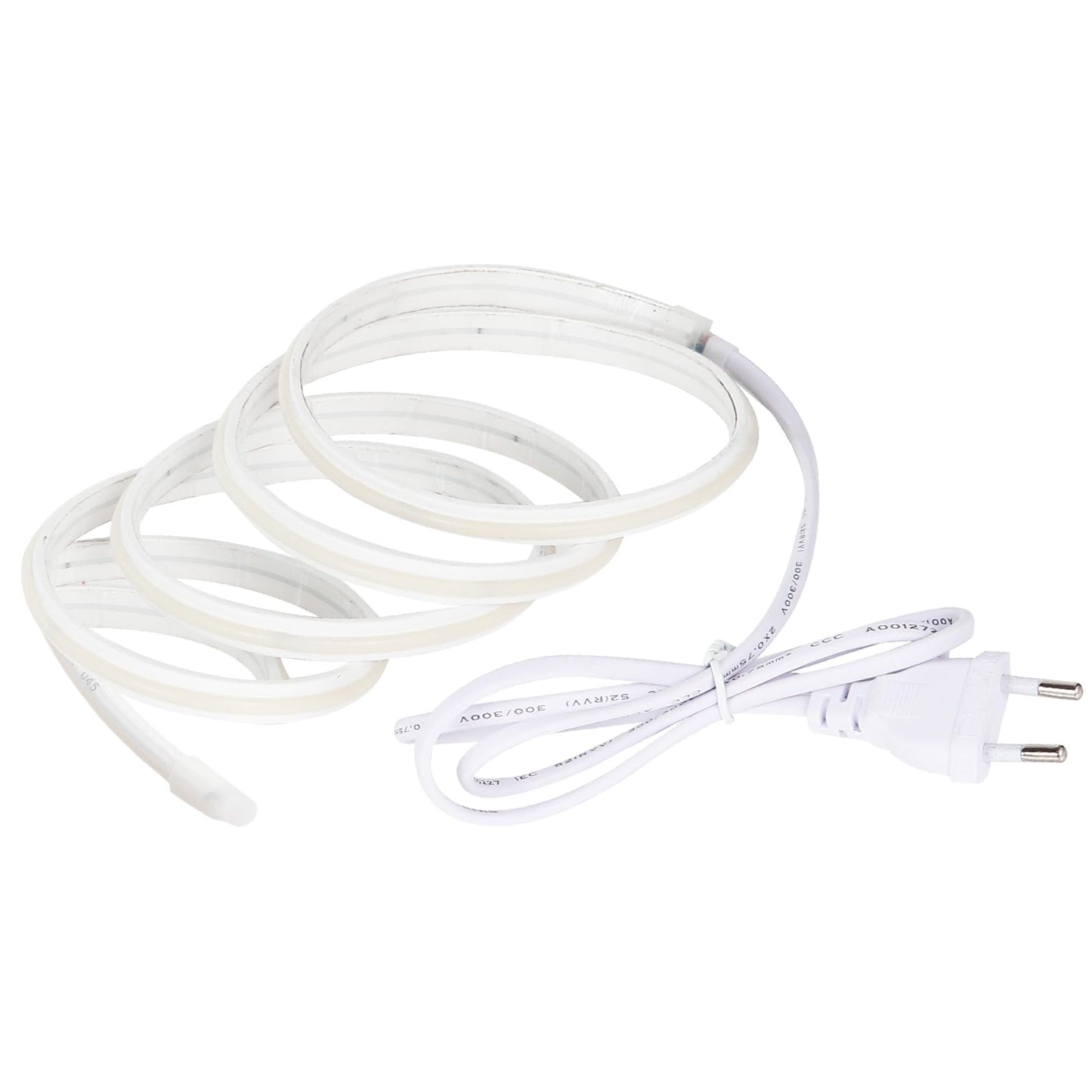 pcning LED Band 230V Direktanschluss Kaltweiss 20M Aussenbereich, 20 Metre COB Lichtband Selbstklebend IP67 Wasserdichter LED Streifen (Kaltweiß, 20M)