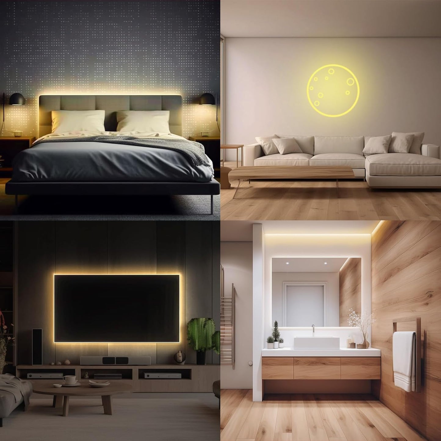 BUNACET Neon LED Strip Warmweiss 8M 24V, LED Streifen Dimmbar 3000K, IP67 Wasserdicht Neon Schlauch Lichtband Flexibel LED Band mit Fernbedienung und Netzteil, Silikon Lichtleiste für Innen Aussen