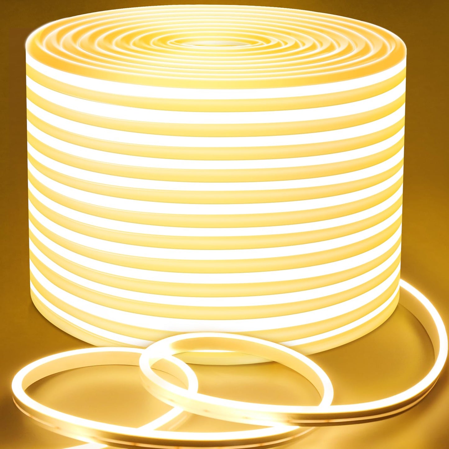 Lamomo LED Strip 20 m – Warmweiß 3000 K, Dimmbar, Wasserdicht, Flexibel, 24V mit Netzteil, Innen & Außen