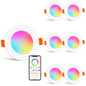 HYDONG Smart LED Einbaustrahler Flach 8W LED Spots 230V, IP44 Bad Einbauleuchten 68mm Kompatibel mit Alexa, Warmweiß & RGB Bluetooth Deckenspots Farbwechsel für Wohnzimmer Schlafzimmer Küche, 6er Set