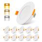 da LIGHT LED Einbaustrahler 230V flach 5W 10er Set, Strahlende Einbauleuchten, Bad Spot 3000/4000/6000K, Deckenstrahler IP54 für Badzimmer Wohnzimmer Küche Schlafzimmer