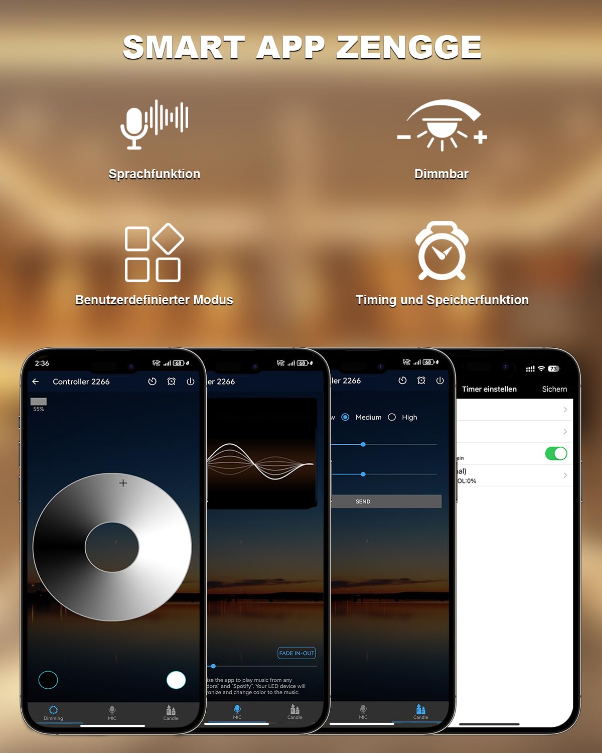 COB LED Streifen 15M IP68 Wasserdicht, 24V 2700K LED Strip Warmweiss, LED Lichtband Selbstklebend Außen mit Netzteil, APP und Fernbedienung für Dachtraufe Garten Pool Terrasse Küche Badezimmer