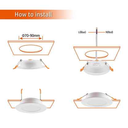 da LIGHT LED Einbaustrahler 230V flach 5W 10er Set, Strahlende Einbauleuchten, Bad Spot 3000/4000/6000K, Deckenstrahler IP54 für Badzimmer Wohnzimmer Küche Schlafzimmer