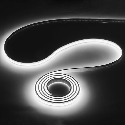 pcning LED Band 230V Direktanschluss Kaltweiss 20M Aussenbereich, 20 Metre COB Lichtband Selbstklebend IP67 Wasserdichter LED Streifen (Kaltweiß, 20M)