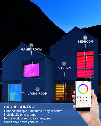 VARICART Alexa LED Einbaustrahler 230V RGB, Smart LED Spot Flach Bluetooth 7W neutralweiß 5000K, Einbaustrahler Dimmbar Farbig, Deckenspots Musik Sync APP Steuerung, Farben Spots Deckenleuchte, 6Pcs