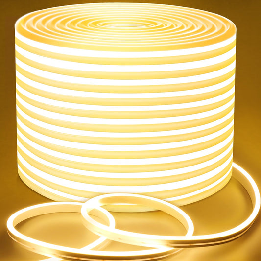 Lamomo LED Strip 20 m – Warmweiß 3000 K, Dimmbar, Wasserdicht, Flexibel, 24V mit Netzteil, Innen & Außen