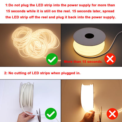 BENLUN AC 220V COB LED Streifen Aussenbereich 20M, 3000K Warmweiß LED Strip Outdoor Wasserdicht, LED Band 200W CRI 90+ 230V Direktanschluss für Zimmer und Außen Dekoration Beleuchtung