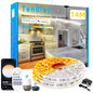 TENDIST 14M Led Streifen Weiß Alexa Kompatibel, 24V 3000k-6500K Warmweiß bis Kaltweiß Dimmbar mit Fernbedienung, Led Strip Weiß Selbstklebend Beleuchtung für Innen Küche Dekoration